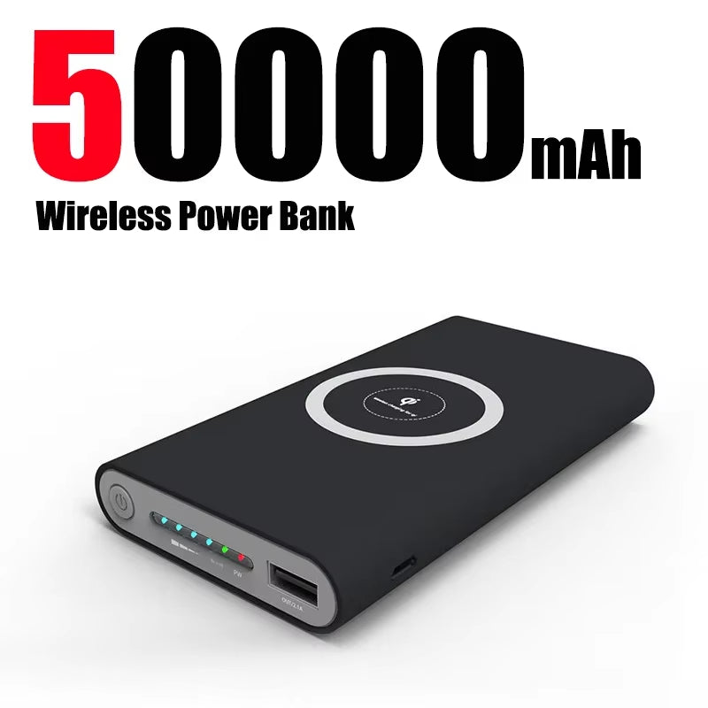 200000Mah Power Bank Two-Way Wireless Fast Charging Powerbank Portable Charger Type-C External Battery for Samsung Iphone Xiaomi