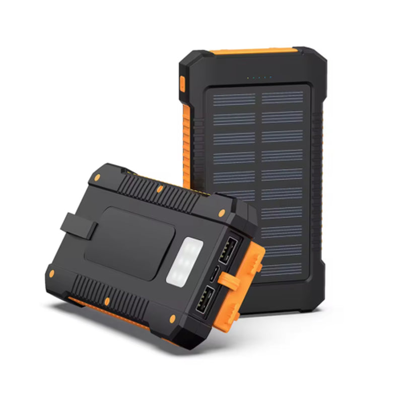 2USB Portable Super Charger Solar Power Bank with LED Flashlights 30000Mah